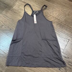 Philiberty‎ Tank Dress Womens Small Gray Sleeveless Pockets Casual